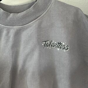 💋Talentless Purple Cropped Sweater